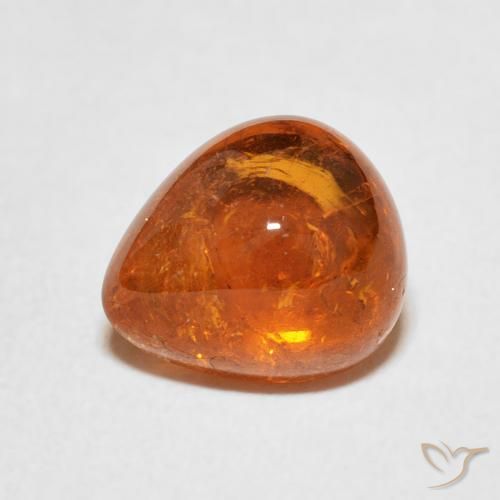 Granato spessartite Arancione scuro naturale da 3.88 ct, Forma a pera, Trasparente