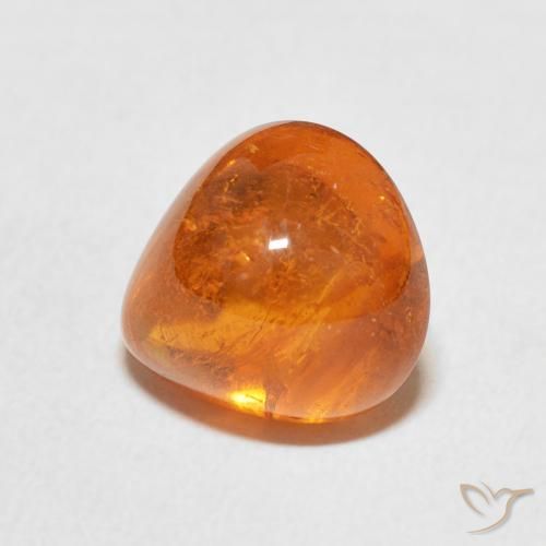 Granato spessartite Arancione scuro naturale da 6.45 ct, Forma a pera, Trasparente