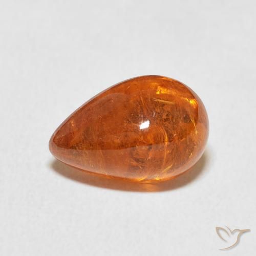 4.10ct Naturale Arancione Ambra Granato spessartite, Ovale, Trasparente