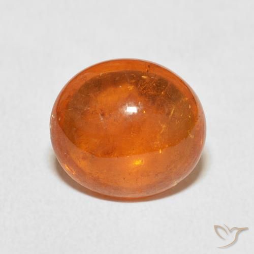 5.54ct Naturale Arancione Ambra Granato spessartite, Ovale, Trasparente