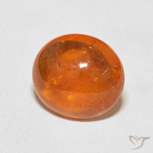Granato spessartite Arancione Ambra naturale da 5.54 ct, Ovale, Trasparente