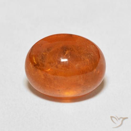 5.83ct Naturale Arancione rossastra Granato spessartite, Ovale, Trasparente