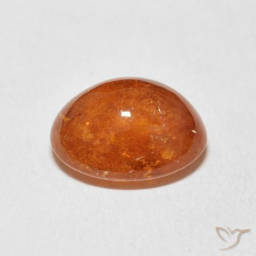 Granato spessartite Arancione rossastra naturale da 5.83 ct, Ovale, Trasparente