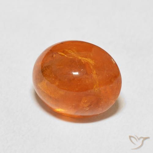 Granato spessartite Arancio Medio naturale da 5.28 ct, Ovale, Trasparente