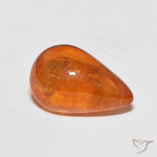 Granato spessartite Arancione rossastra naturale da 6.49 ct, Forma a pera, Trasparente