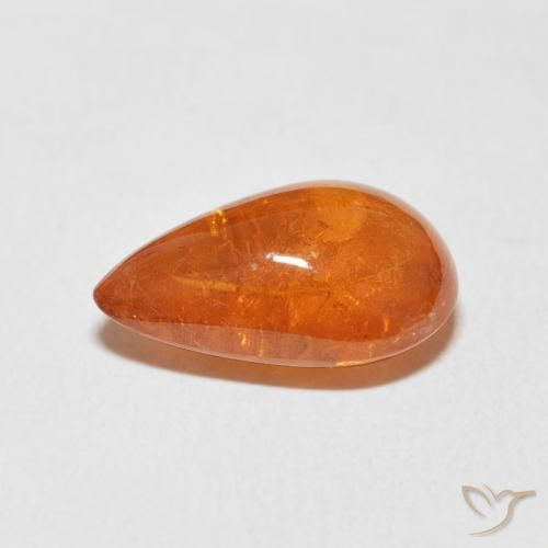 Granato spessartite Arancione rossastra naturale da 6.49 ct, Forma a pera, Trasparente