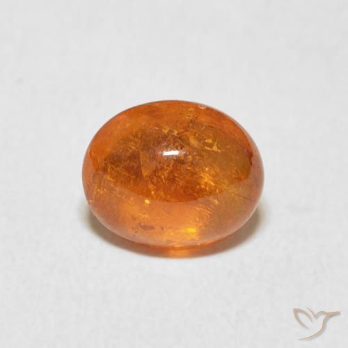 1.86ct Naturale Arancione rossastra Granato spessartite, Ovale, Trasparente