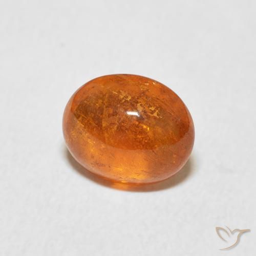 Granato spessartite Arancione rossastra naturale da 1.86 ct, Ovale, Trasparente