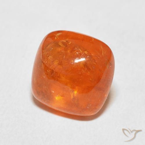 Granato spessartite Arancione brillante naturale da 6.14 ct, Cuscino, Trasparente