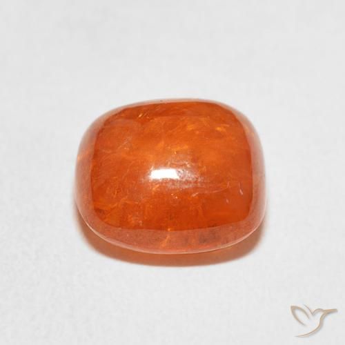 Granato spessartite Arancione brillante naturale da 6.14 ct, Cuscino, Trasparente