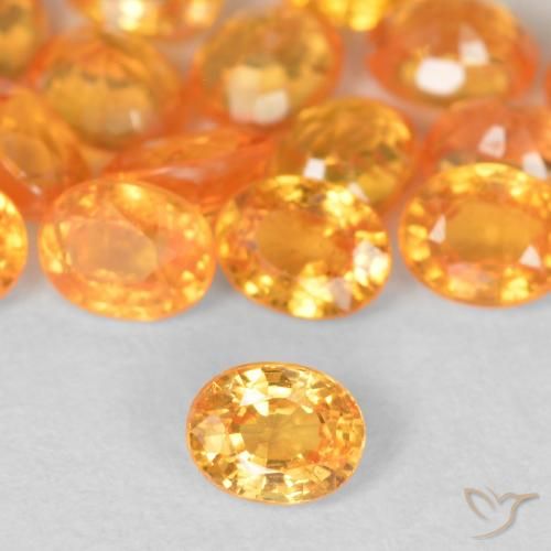 Granato spessartite naturale arancione da 0,27 ct, taglio ovale, VS