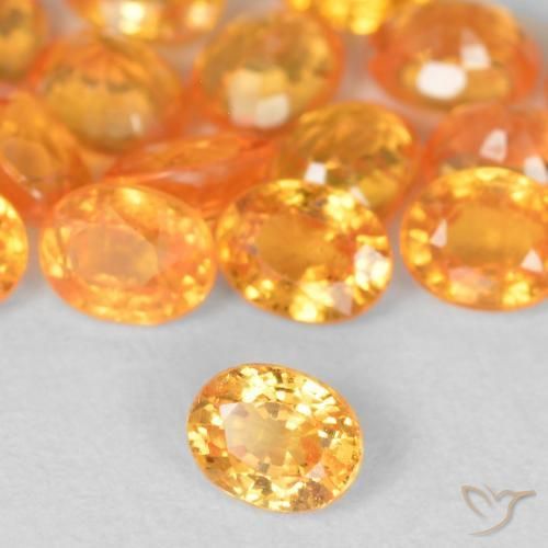Granato spessartite naturale arancione da 0,27 ct, taglio ovale, VS