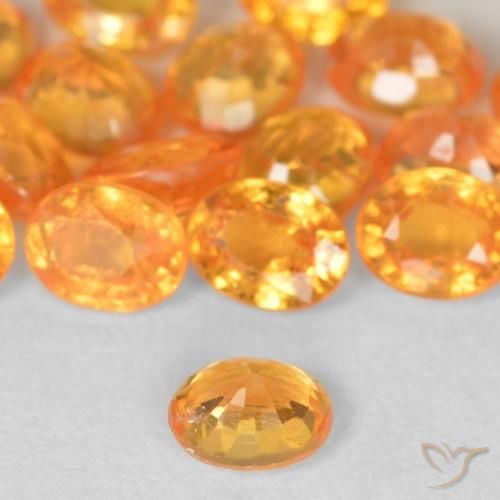 Granato spessartite naturale arancione da 0,27 ct, taglio ovale, VS