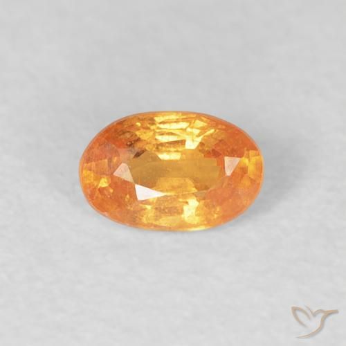 0.39ct Naturale Arancione brillante Granato spessartite, Ovale, VS