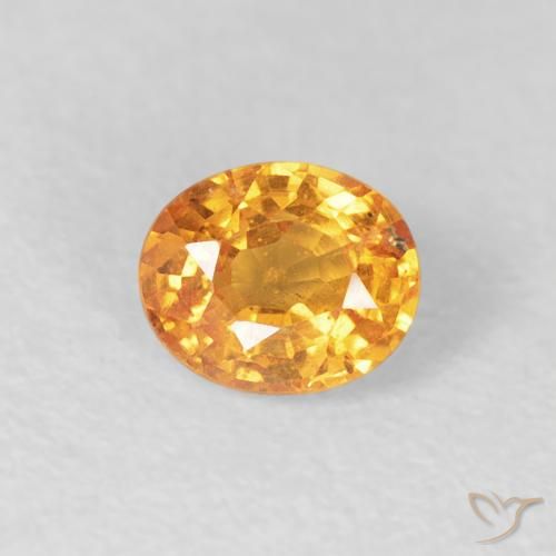 0.57ct Naturale Arancio-Oro Granato spessartite, Ovale, VS