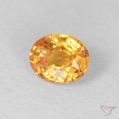 Granato spessartite Arancio-Oro naturale da 0.57 ct, Ovale, VS