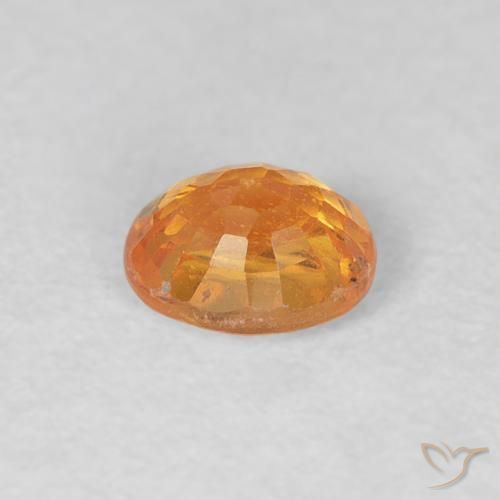 Granato spessartite Arancio-Oro naturale da 0.57 ct, Ovale, VS