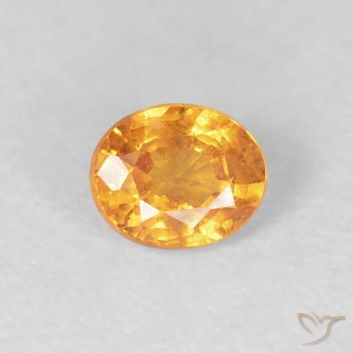 0.56ct Naturale Arancio Intenso Granato spessartite, Ovale, VS