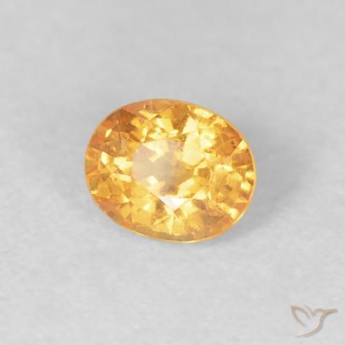 Granato spessartite Arancio-Oro naturale da 0.54 ct, Ovale, VS