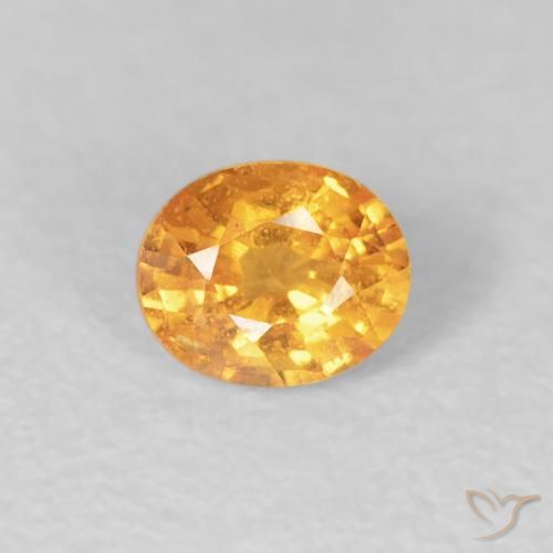 0.54ct Naturale Arancio-Oro Granato spessartite, Ovale, VS