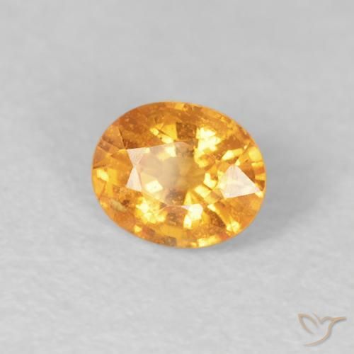Granato spessartite Arancio-Oro naturale da 0.54 ct, Ovale, VS