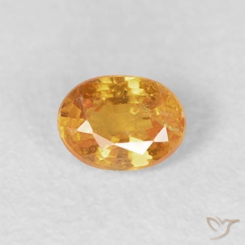 Granato spessartite Arancio-Oro naturale da 0.25 ct, Ovale, VS-SI