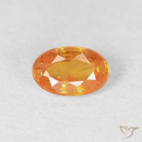 0.30ct Naturale Arancio Intenso Granato spessartite, Ovale, VS-SI