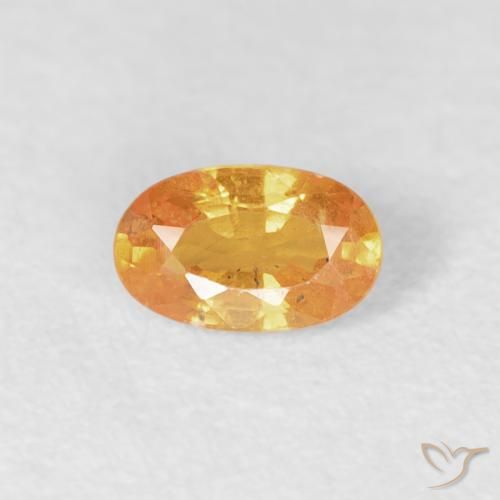 0.33ct Naturale Arancio Intenso Granato spessartite, Ovale, VS-SI