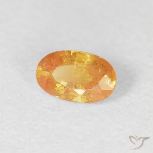 Granato spessartite Arancio Intenso naturale da 0.33 ct, Ovale, VS-SI