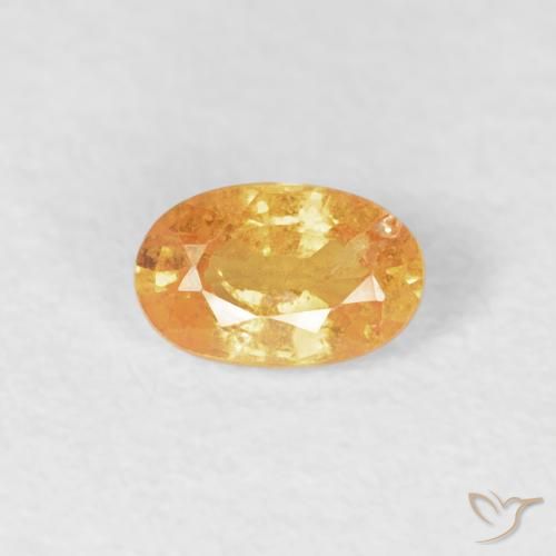0.32ct Naturale Arancio Medio Granato spessartite, Ovale, VS-SI