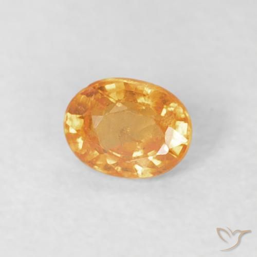 Granato spessartite Arancio-Oro naturale da 0.20 ct, Ovale, VS-SI