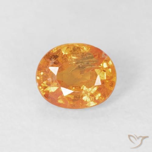 0.50ct Naturale Arancio Medio Granato spessartite, Ovale, VS-SI