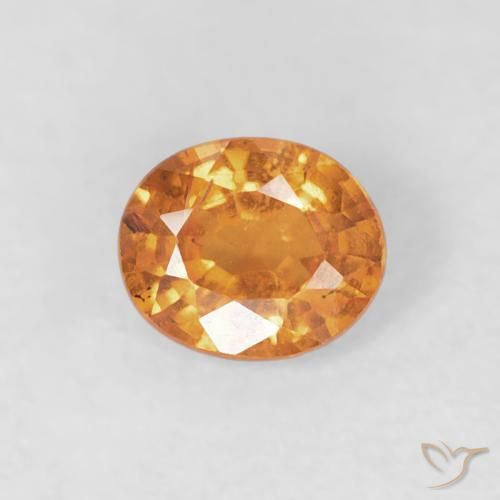 0.48ct Naturale Arancione brillante Granato spessartite, Ovale, VS-SI