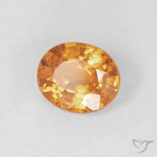 Granato spessartite Arancione brillante naturale da 0.48 ct, Ovale, VS-SI