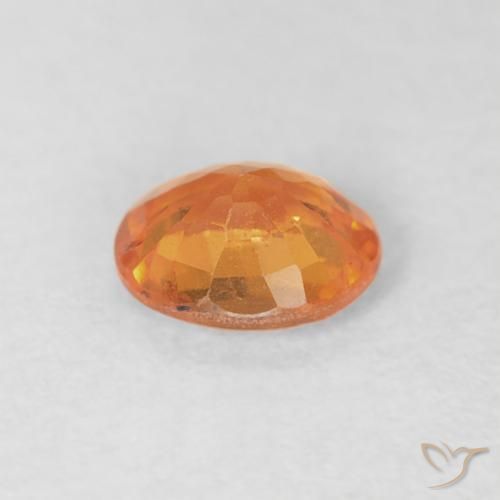 Granato spessartite Arancione brillante naturale da 0.48 ct, Ovale, VS-SI