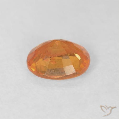 Granato spessartite Arancione brillante naturale da 0.49 ct, Ovale, VS-SI