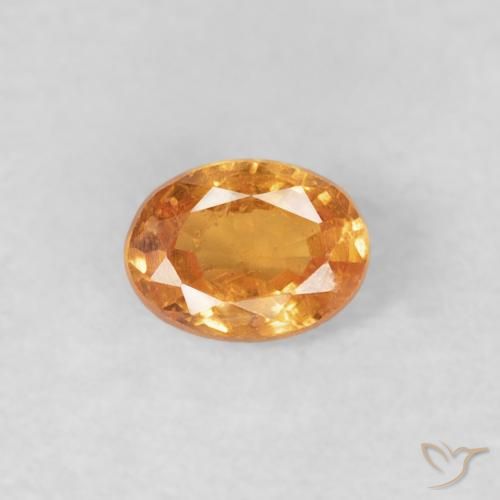 0.25ct Naturale Arancio Medio Granato spessartite, Ovale, VS