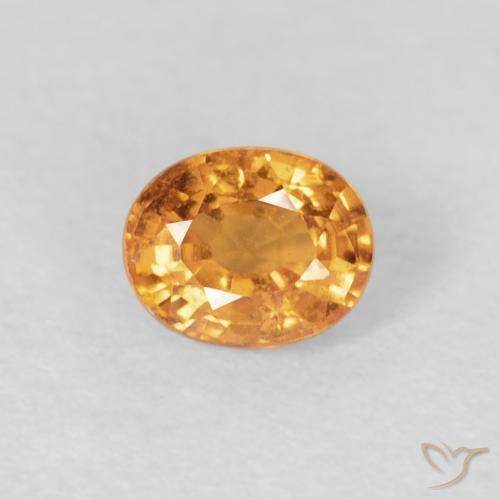 0.53ct Naturale Arancio Medio Granato spessartite, Ovale, VS