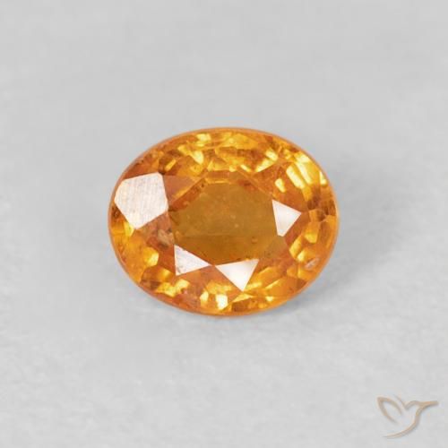 0.41ct Naturale Albicocca Arancia Granato spessartite, Ovale, VS