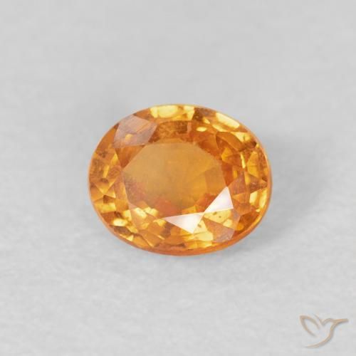 Granato spessartite Arancione brillante naturale da 0.46 ct, Ovale, VS