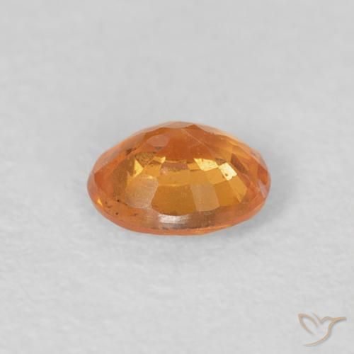 Granato spessartite Arancione brillante naturale da 0.46 ct, Ovale, VS