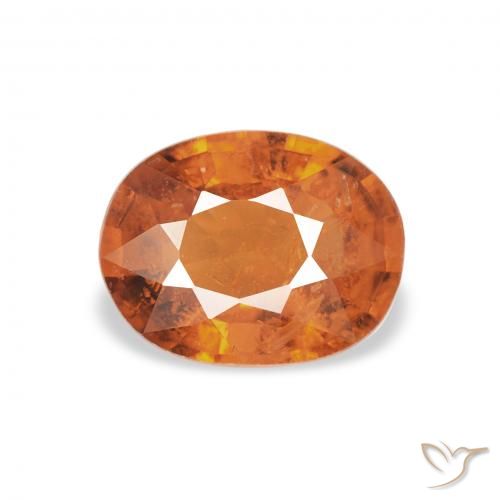 1.04ct Naturale Medium Dark-Orange Granato spessartite, Ovale, VS-SI, Photo A