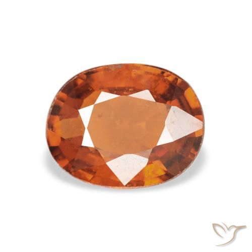 1.25ct Arancione scuro Granato spessartite, Ovale, VS