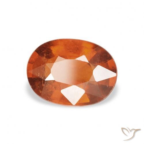 Granato spessartite Arancione scuro naturale da 0.92 ct, Ovale, VS