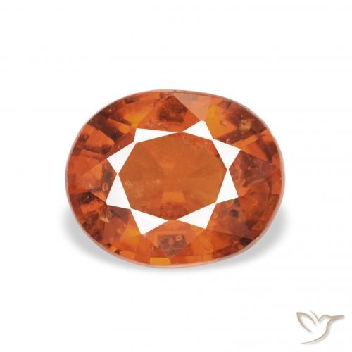 1.28ct Medium Dark-Orange Granato spessartite, Ovale, VS-SI