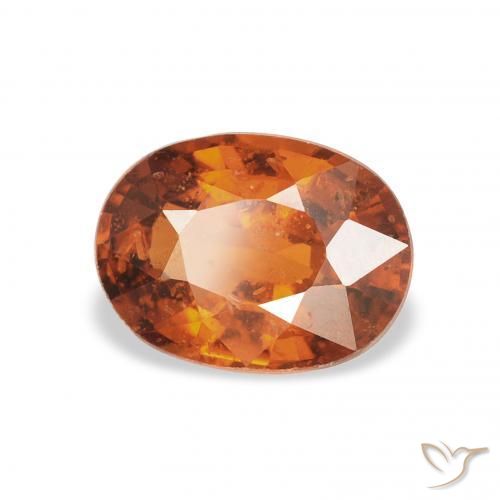 Granato spessartite Arancione scuro naturale da 1.32 ct, Ovale, VS-SI