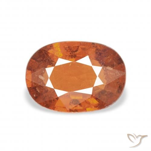 1.34ct Medium Dark-Orange Granato spessartite, Ovale, VS-SI
