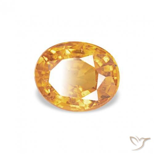 Granato spessartite Arancio-Oro naturale da 0.58 ct, Ovale, VS