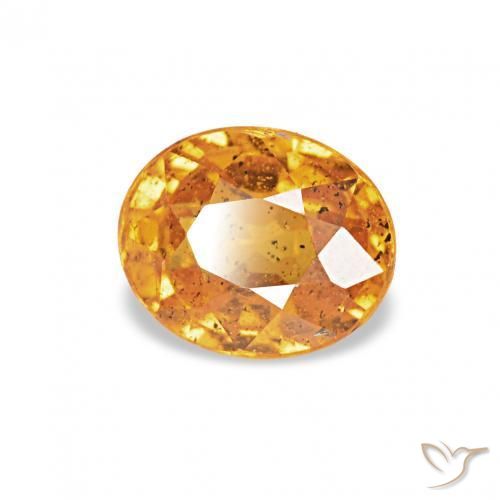 Granato spessartite Arancio-Oro naturale da 0.62 ct, Ovale, VS-SI