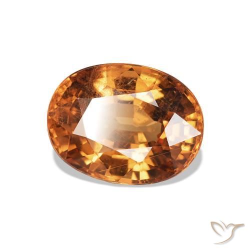 Granato spessartite Medium Dark-Orange naturale da 2.07 ct, Ovale, VVS-VS